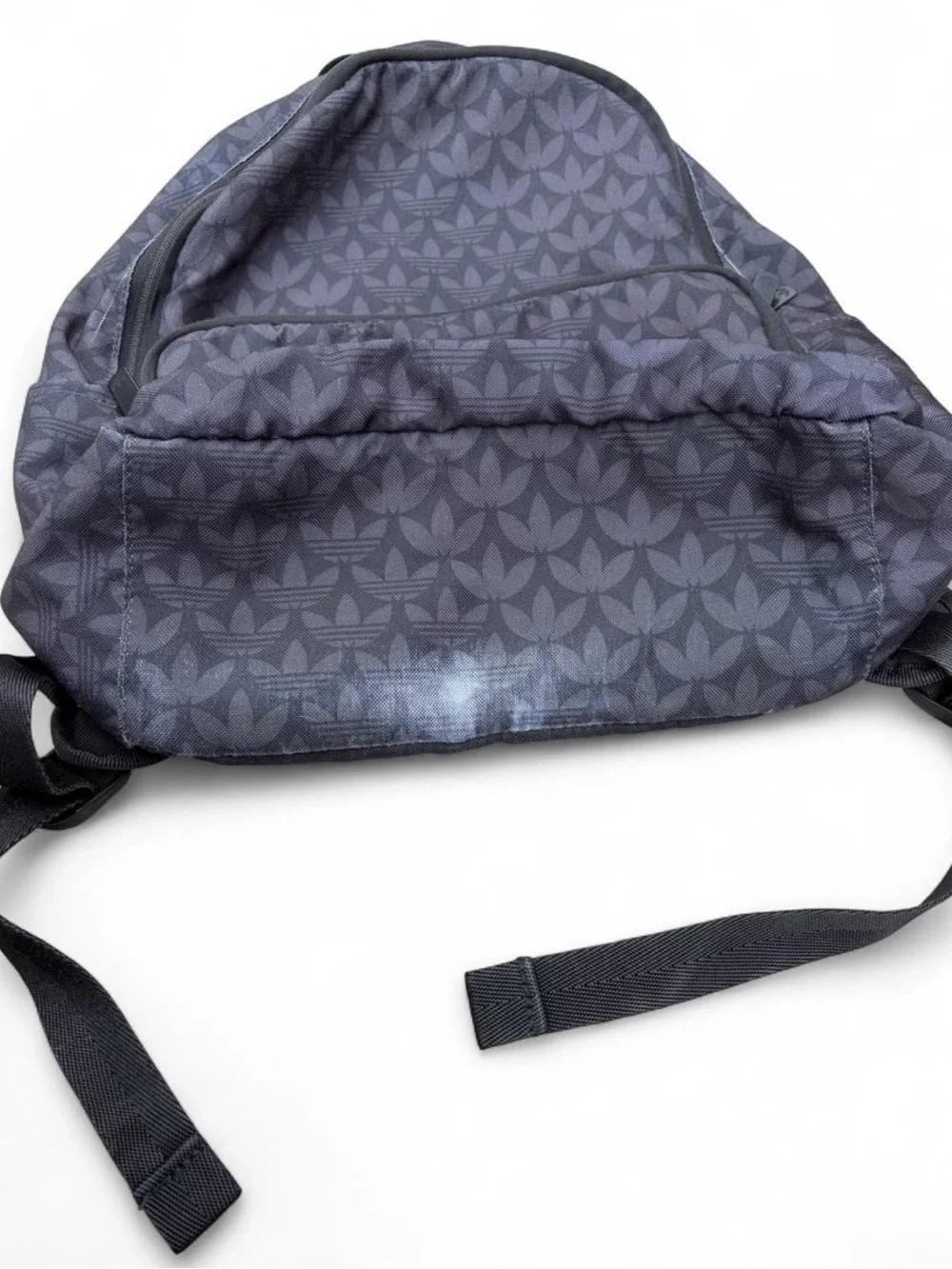 Adidas Originals Black Tonal Monogram Trefoil Backpack